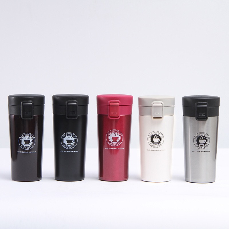 Coffee thermal mug Stainless Steel coffee Thermos Tumbler Cup Vacuum Flask thermos Water Bottle Tea Mug Bouncing lid