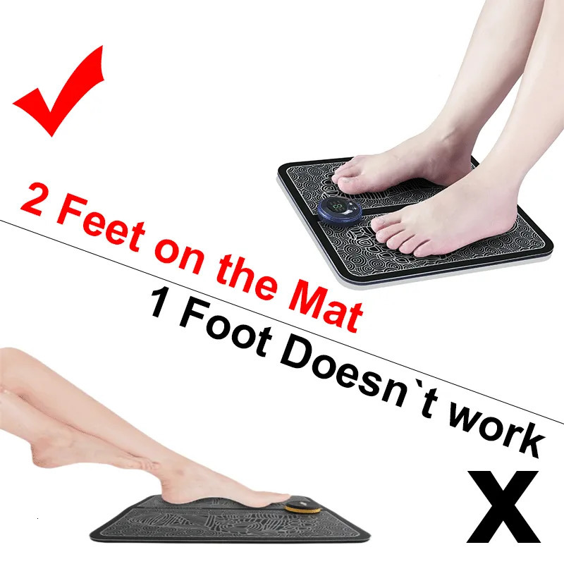 Foot Massager EMS Pulse Electric Foot Massager Foot Therapy Machine Foot Pad Intelligent Acupuncture Foot Massage Pad Mat Muscle Stimulation 231006