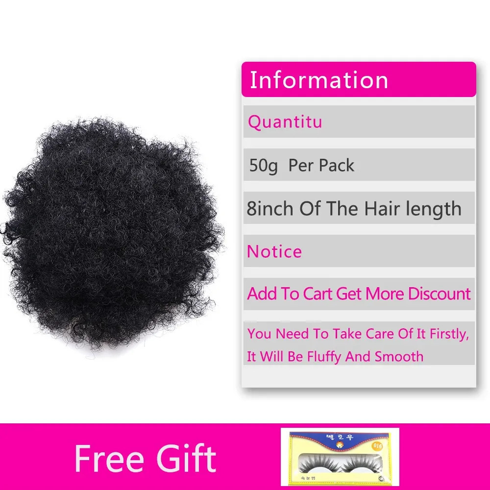 Synthetic Wigs Short Afro Puff Synthetic Hair Bun Chignon Hairpiece For Women Kids Wig Drawstring Ponytail Kinky Curly Clip in 231006