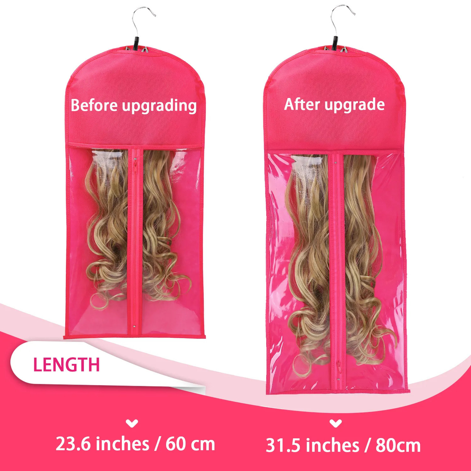 Wig Stand Alileader 4 Colors Portable Wig Bag With Hanger Wig Storage Bags Pack Holder For Virgin Hair Weft Clip In Hair Extension 231006