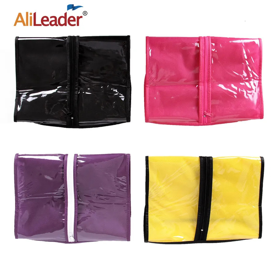 Wig Stand Alileader 4 Colors Portable Wig Bag With Hanger Wig Storage Bags Pack Holder For Virgin Hair Weft Clip In Hair Extension 231006