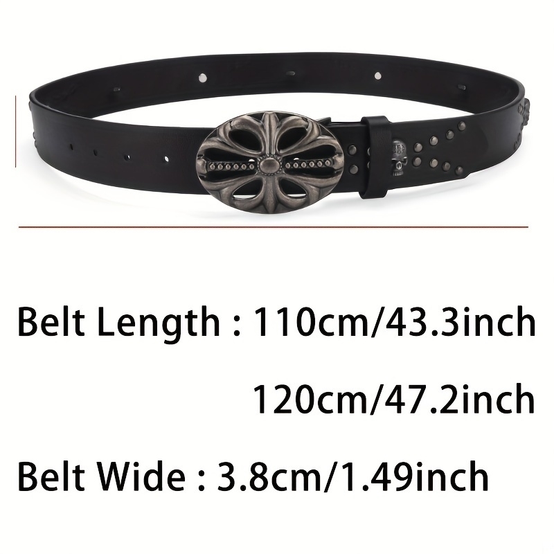 Other Fashion Accessories Men s Belt Bohemian Style Vintage Inlaid Skeleton Head Women s Riveted Hip Hop Punk Rock Y2K Sexpot 231005