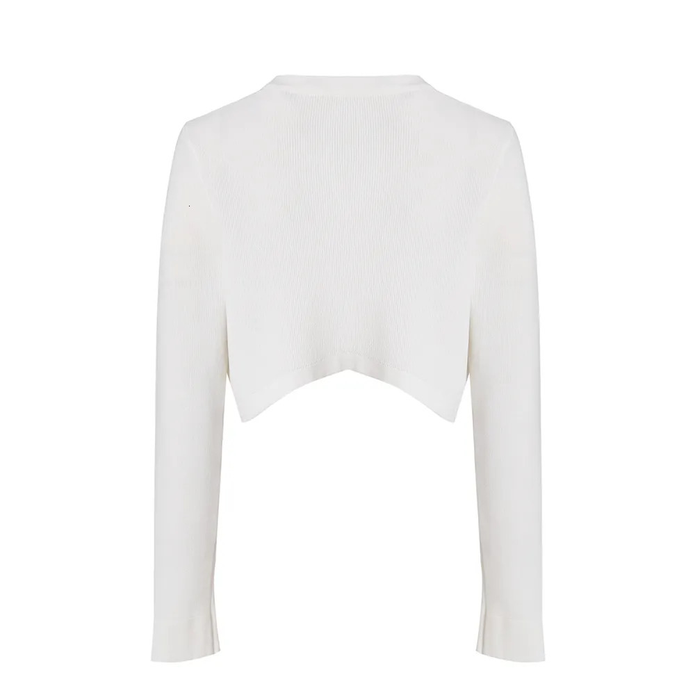 Women's Knits Tees Summer Women Ultra Short Cardigan Ladies Casual Long Sleeve V-neck Short Knitting Breathable Top #1112 231006