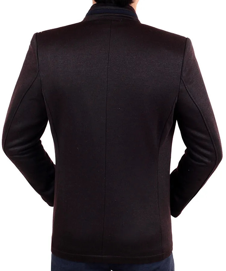 Men's Wool Blends Autumn Winter Wool Coat Men Leisure Long Woolen Coats Men's Pure Color Business Casual Fashion Jackets Men Wool Overcoat O