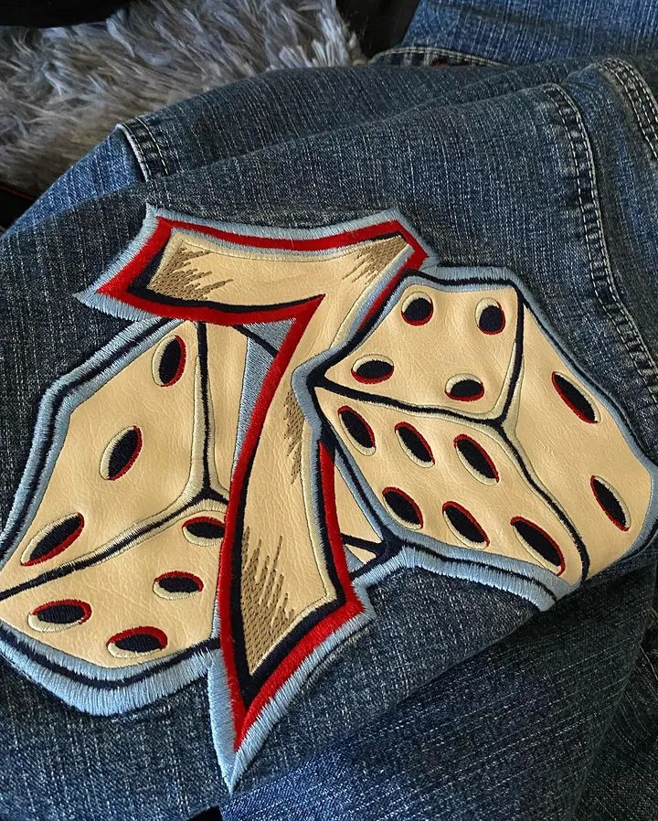 Womens Jeans JNCO Baggy Hip Hop Rock Embroidery Pattern Men Women Fashion Streetwear Retro Harajuku High Waist Wide Leg 231005
