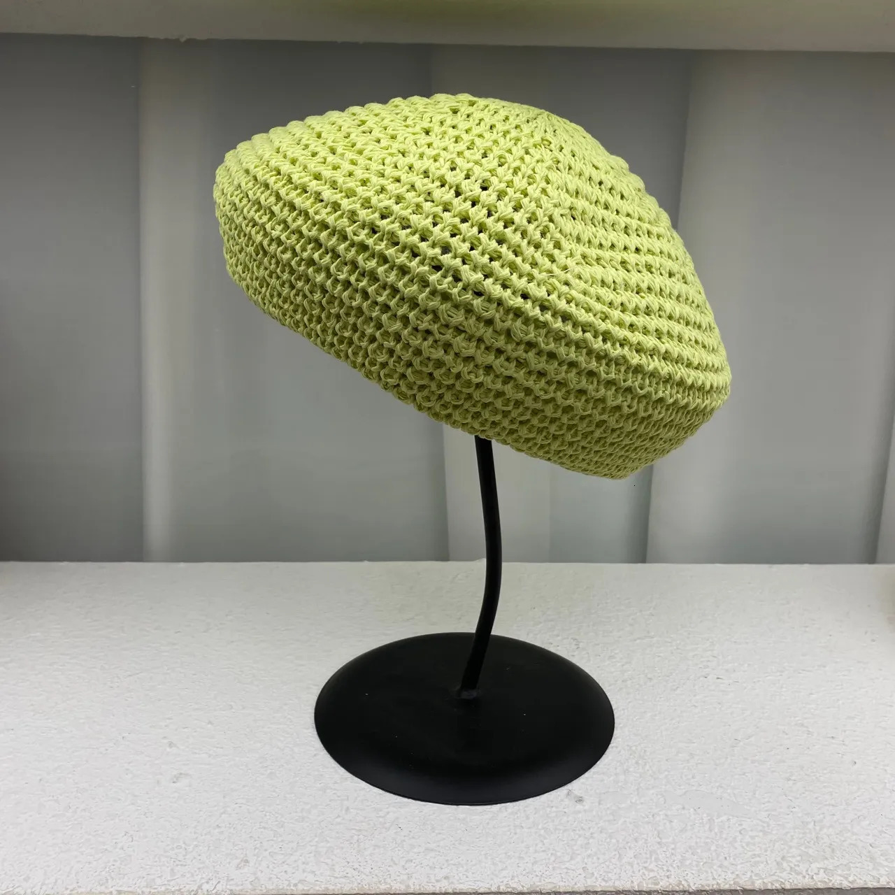 Berets Women's Berer Summer Woven Straw Beret Hat Crochet Straw Cap Sun Hat French Painter Hat Handmade Beach Hat Gift for Her 231006