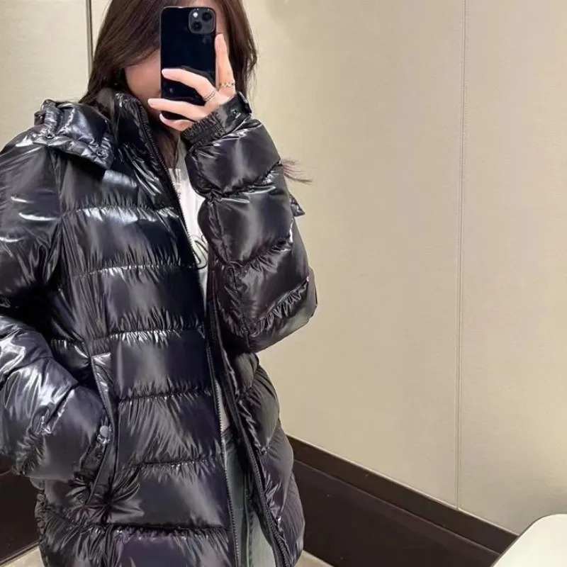 Men's Down Parkas Autumn and winter Men and women hooded Down jacket Y2K Casual jacket Arm letter star The same kind warm fashion coat 231005