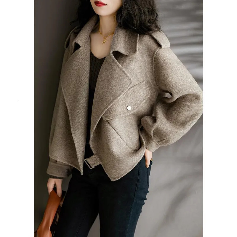 Women's Jackets Autumn and Winter Fashion Women's Hepburn England Style Long-Sleeved Tweed Temperament Suit with Loose French Short Jacket 2