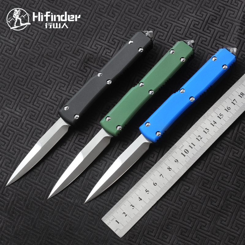 Hifinder version knife blade:D2(Stone wash/satin) 6061-T6 Aluminum handle camping survival outdoor EDC hunt Tactical tool dinner kitchen knife