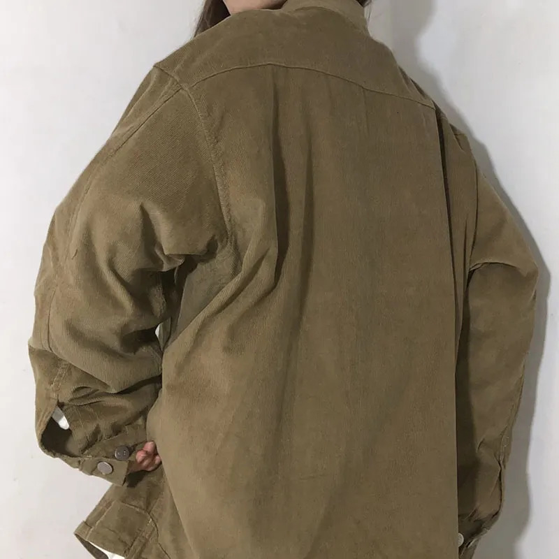 Men's Jackets LIFE CAVEMPT ss High Street Men Zipper Jackets Women Colths Y2k Khaki Corduroy Casual Autumn Outwear 231005