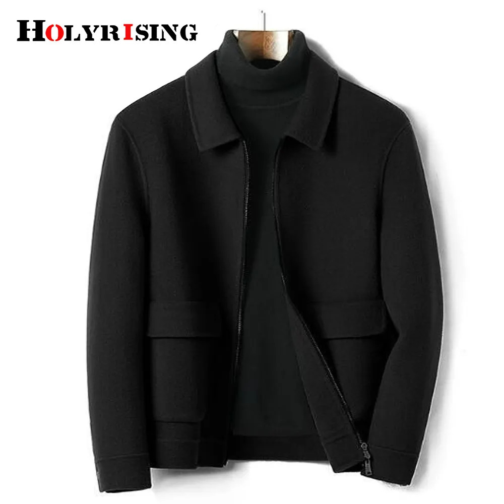 Men's Wool Blends Men wool coat abrigo hombre 2023 Fashion Men's Leisure Boutique Business Wool Coat Trench Jacket 231005