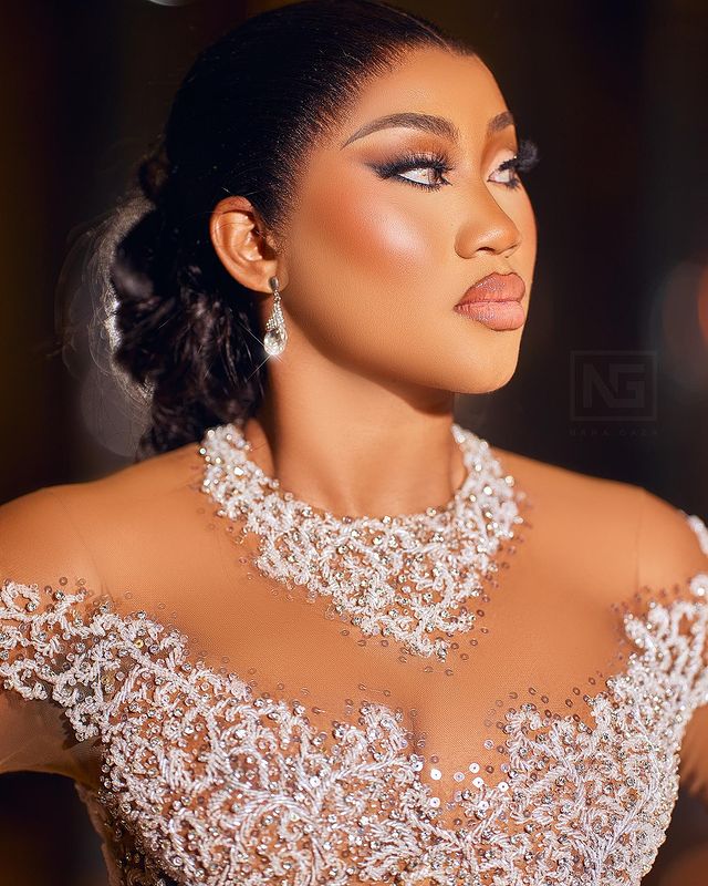 Oct Arabic Aso Ebi Plus Size Ivory Mermaid Wedding Dress For Bride Beaded Lace Tiers Tulle Bridal Gowns Dresses Zj044 Es