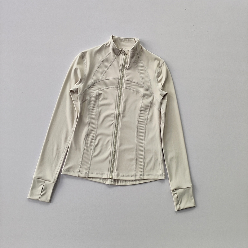 Yoga Outfit High Class Vertical Collar Sports Jacket Women Slim Long Sleeve Coat Fast Drying Running Zipper Fitness Suit Top 231005