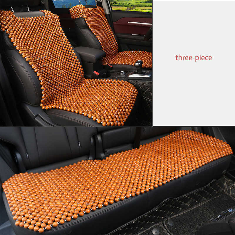Seat Cushions Natural Wooden Beaded Car Taxi Front Seat Cover Bead Cushion Pad Seat Mattress Mat Cooling Seat Cover R230627