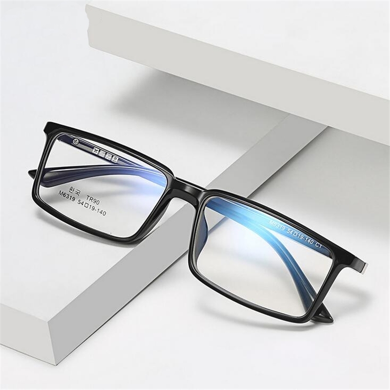 Sunglasses Frames Anti blue Light Square Prescription Eyeglasse Men TR90 Myopia Lens Optical Spectacle myopes Lunettes 0 0 5 0 75 To 4 0 231005