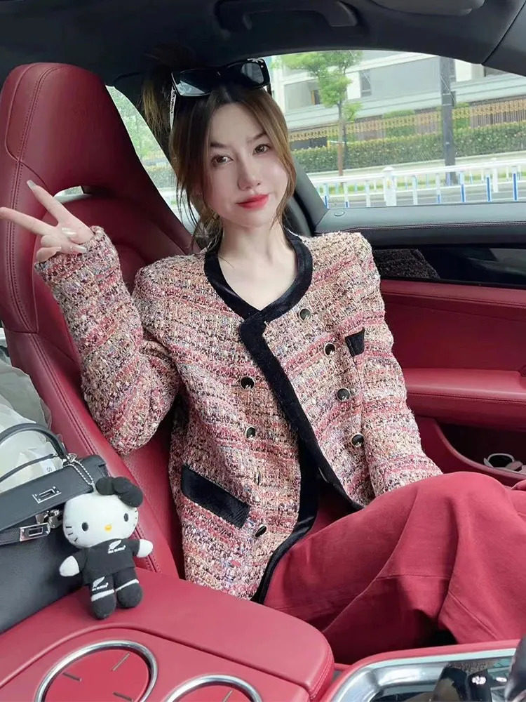 Women's Jackets High quality tweed small fragrance jacket for women's autumn 231006