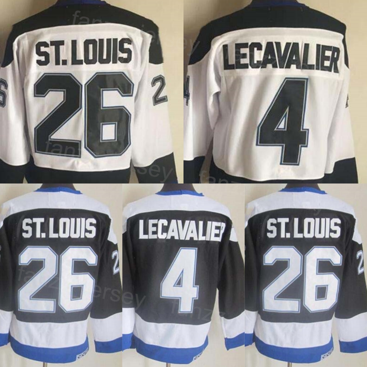 Man Vintage Hockey 4 Vincent Lecavalier Jersey 26 Martin Retro Classic CCM Team Color Black White Embroidery And Sewing For Sport Fans Breathable Retire Pullover