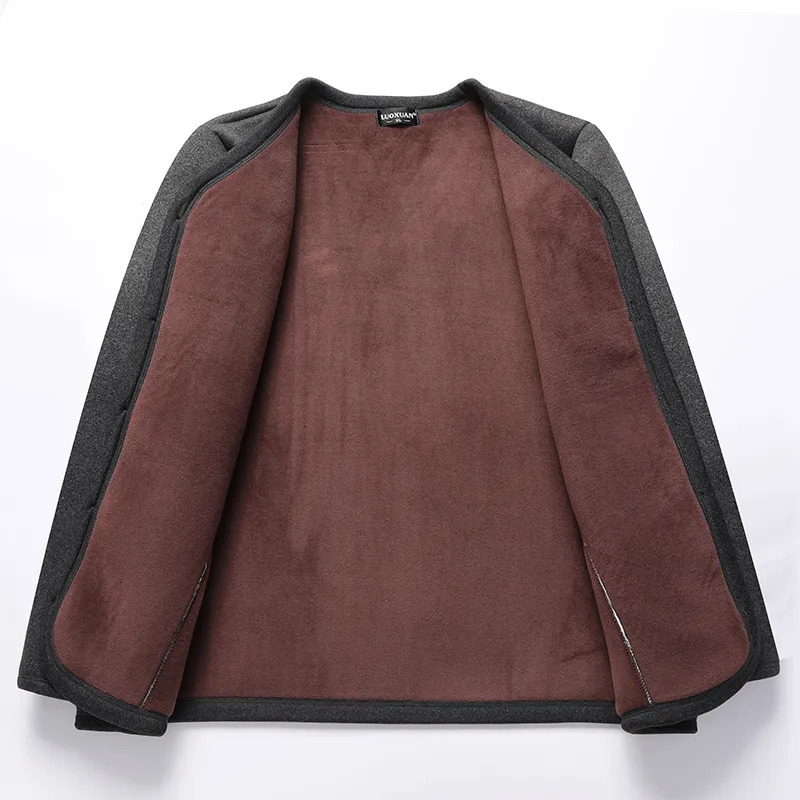 Men's Down Parkas Middle Aged and Elderly Button Warm Cardigan with Thickened Winter Coat Underneath 231005