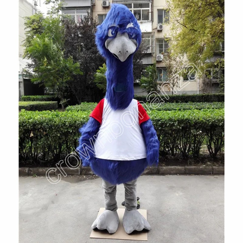2024 blue ostrich Mascot Costumes Halloween Cartoon Character Outfit Suit Xmas Outdoor Party Outfit Unisex Promotional Advertising Clothings