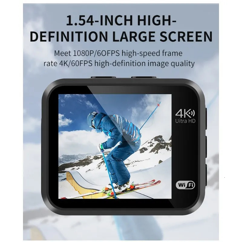 Weatherproof Cameras V8 4K 60FPS HD Mini Action Camera Wifi Remote Control LED Screen Drive Recorder Waterproof Sport DV Camcorder Wireless Webcam 231
