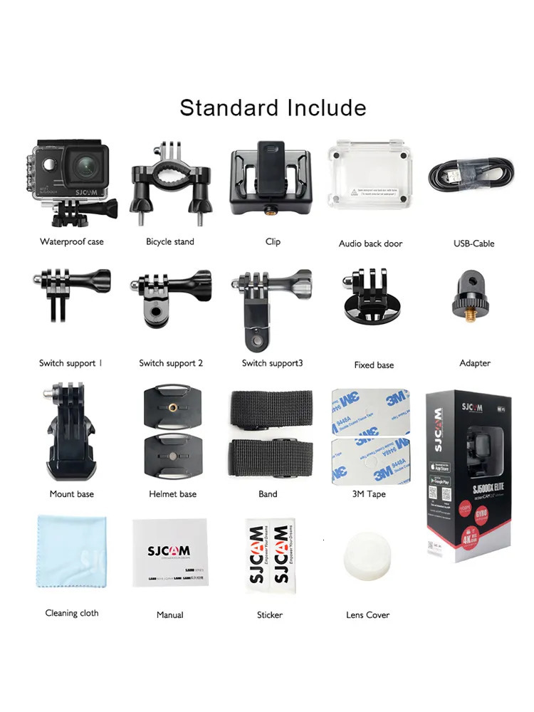Weatherproof Cameras SJCAM SJ5000X Elite Action Camera 4K 24FPS 2K 30fps WiFi Diving 30M Waterproof Gyro Anti shake Helmet Sprots DV 231007
