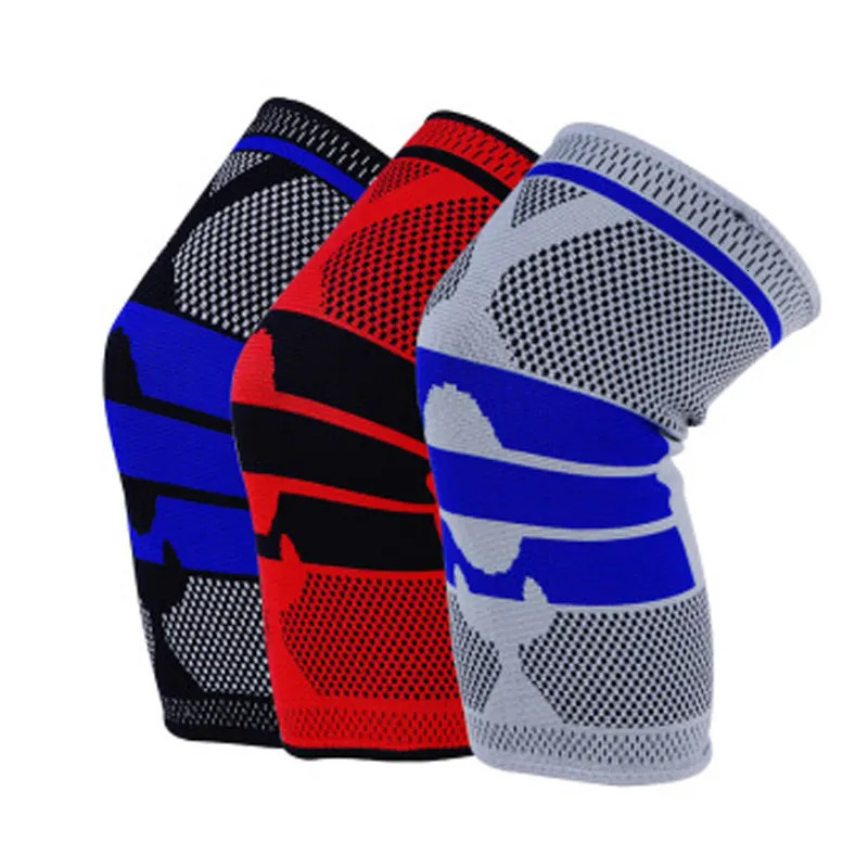 Elbow Knee Pads 1 PCS Silicone Padded Knee Pads Supports Brace Basketball Fitness Meniscus Patella Protection Kneepads Sports Safety Knee Sleeve 23100