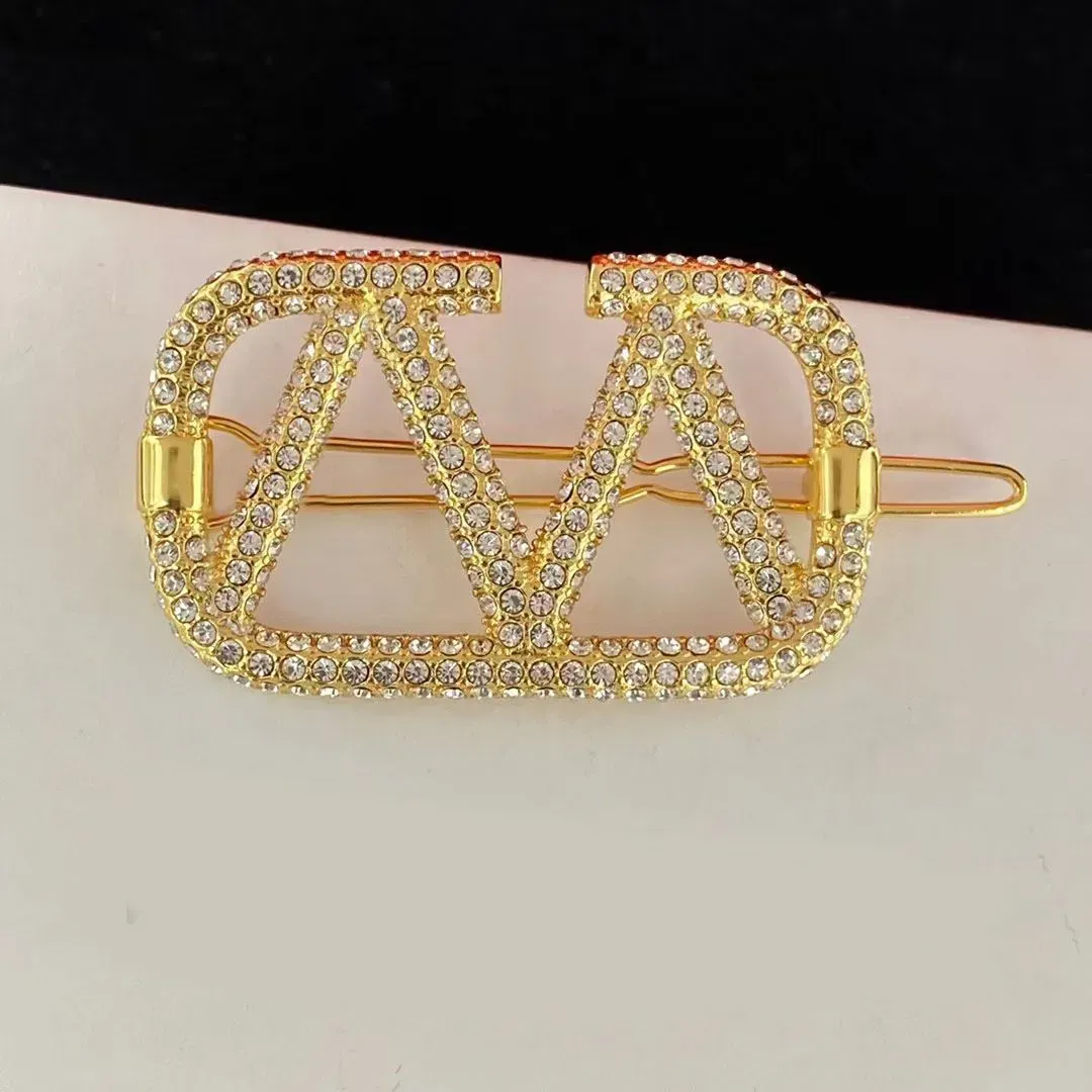 Hair Clips Barrettes Barrettes Diamond Gold Alphabet Hair Clips for Women Designer Hairs Accessories Miss Fashions Wedding Engagement Party Bridal Jewelry