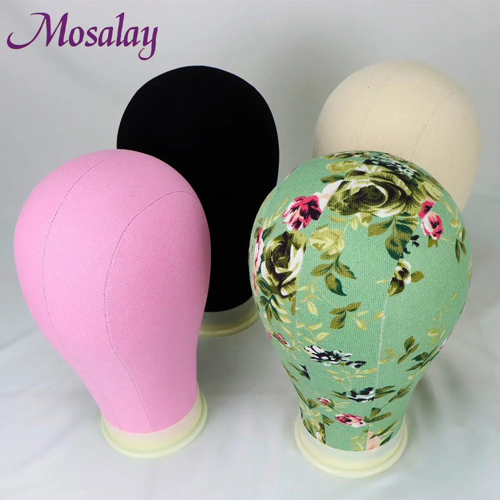 Wig Stand Wig Stand Colored Canvas Head21" 22" 23" For Women Make Up Maniquin Training Make Wigs Mannequin Head Manican Head Stand Hold