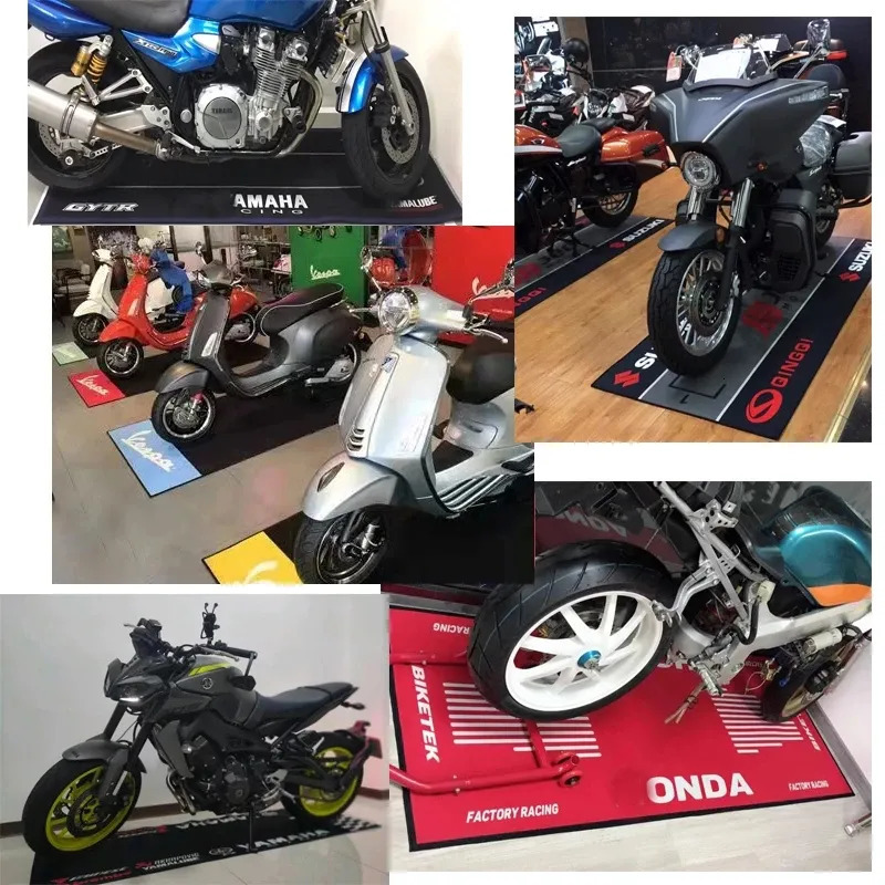 Carpets Customized Motorcycle Display Mat Racing Moto Parking Carpet Cool Motorcycle Display Carpet Work Floor Garage Mat Tapis Moto 231006