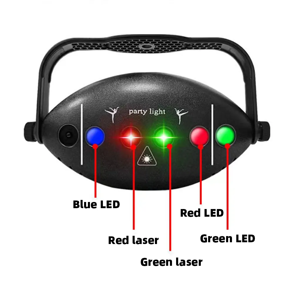 RGB Disco Lights Stage DJ Party Laser Light Projector Light Strobe Party Club Home Holiday Decoration Lights Party Lamp