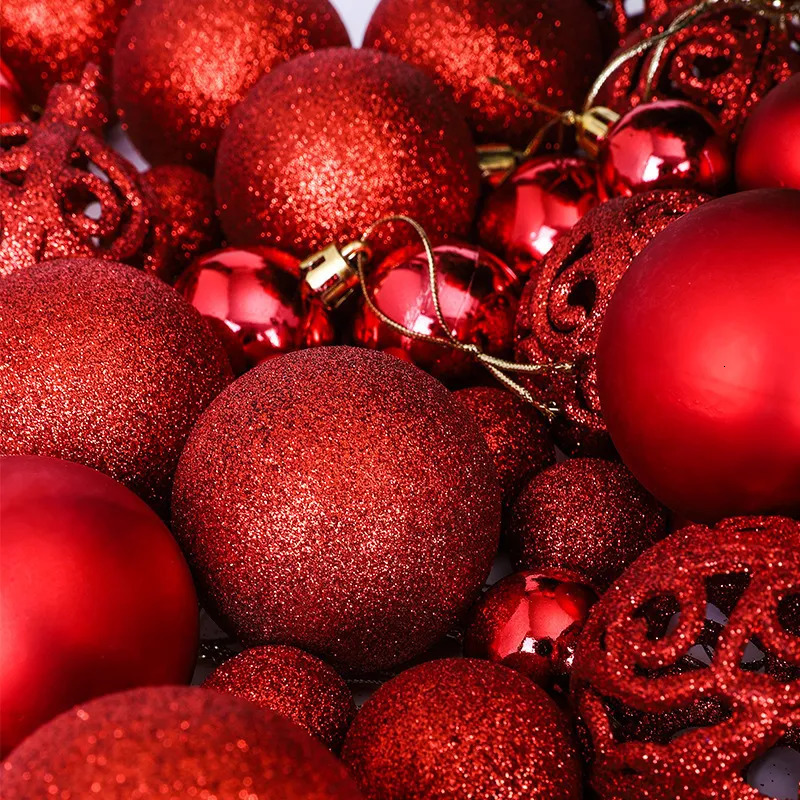 Christmas Decorations 100Pcs/box Christmas Ball Gift Box Christmas Tree Decorations Xmas Balls Hanging Ornaments Noel Navidad Year Home Decor 231006