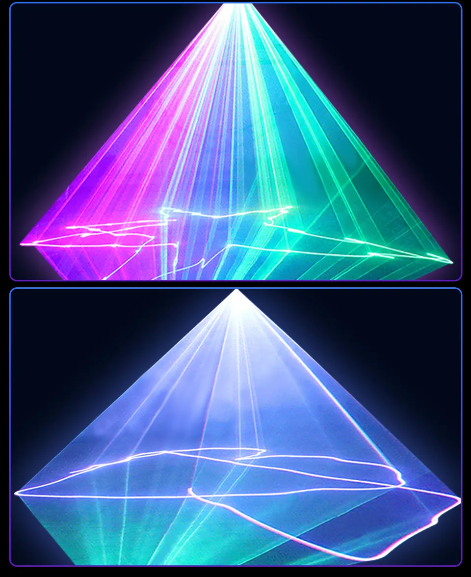 500mw RGB Laser Beam Line Scanner Projector DJ Disco Stage Lighting Effect Dance Party Wedding Holiday Bar Club DMX Lights