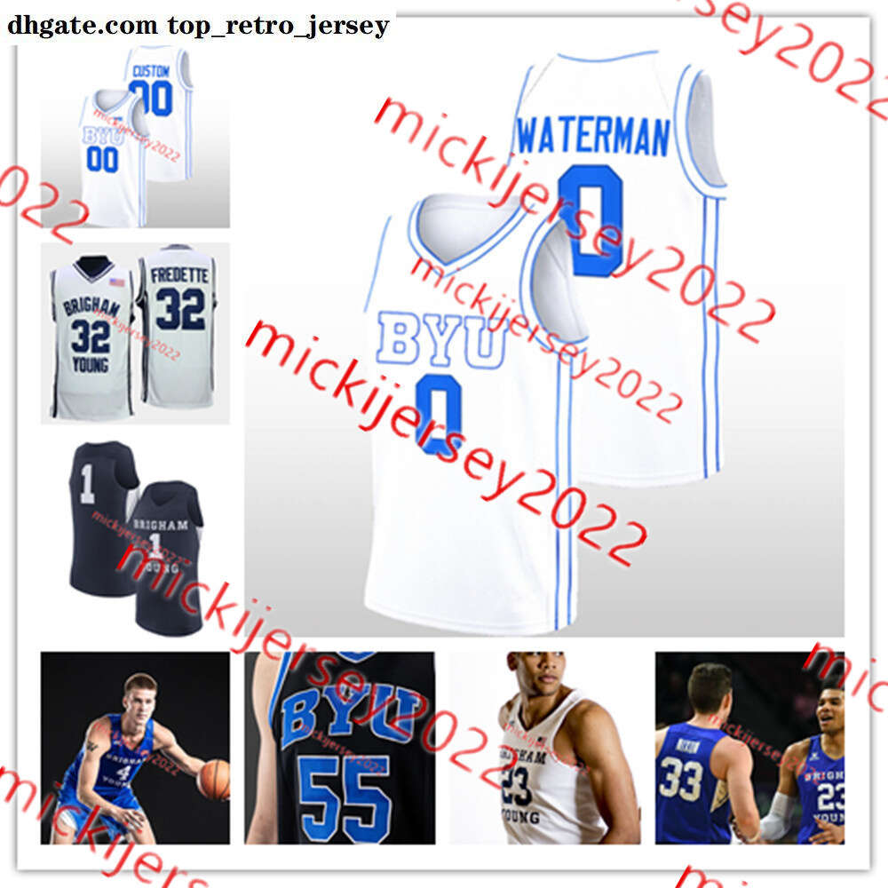 Tredyn Christensen Braeden Moore BYU Cougars Basketball Jersey Tanner Toolson Richie Saunders Atiki Ally Atiki Trevin Knell BYU Jerseys Custom Stitched Mens Youth