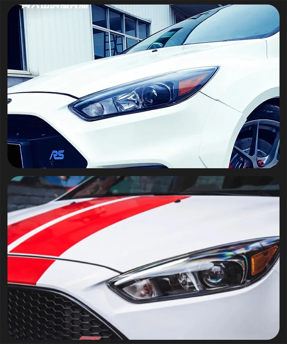 Auto Parts For Ford Focus RS Styling 20 15-20 18 Red Evil-eye LED Daytime Lights Dual Projector DRL Car Accesorios