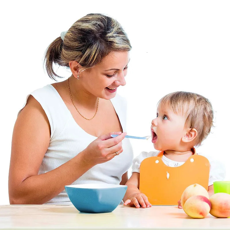 Cups Dishes Utensils Baby Silicone Soft Spoons First Stage Training Feeding Spoon for Kids Toddlers Children Infants Gum-Friendly Utensils Tableware 2