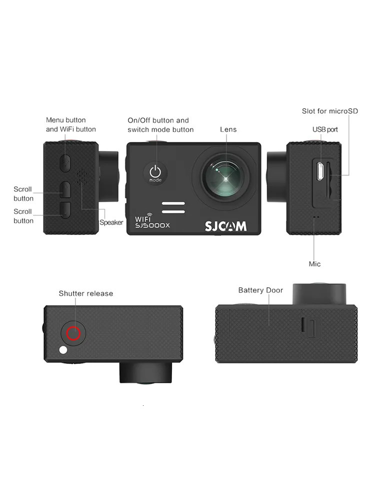 Weatherproof Cameras SJCAM SJ5000X Elite Action Camera 4K 24FPS 2K 30fps WiFi Diving 30M Waterproof Gyro Anti shake Helmet Sprots DV 231007
