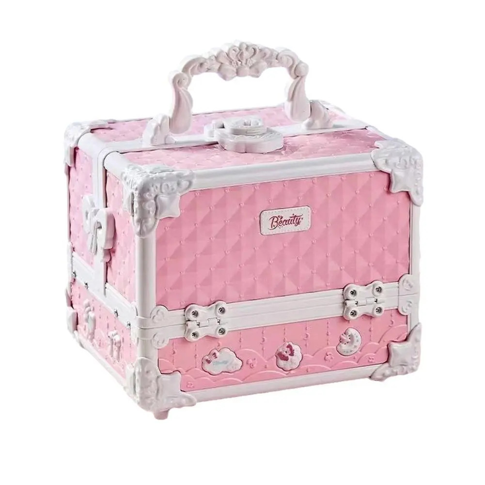 Beauty Fashion Kids Makeup Kit for Little Girls 49 Pcs Washable Real with Cosmetic Cases Birthday Gifts 231007
