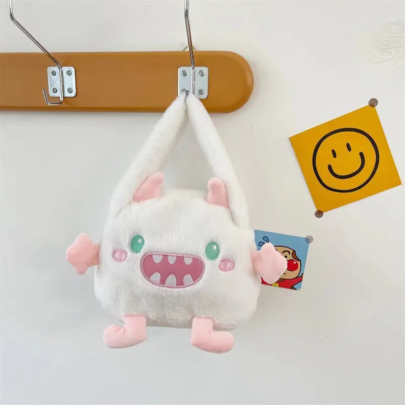 Handbags Toddler Kids Cartoon Cute Embroidery Animal Plush Handbag Little Girls Kawaii Furry Coin Purse Mini Fluffy Tote Bag For Child 231006