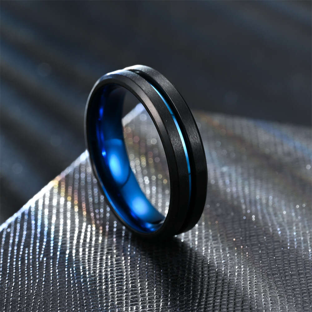 New in Two Tone Titanium Stainless Steel Ring 6mm Three In One Finger Rings For Men and Women Jewelry Wedding Ring Band Vintage Rose Gold Anillos Wolf