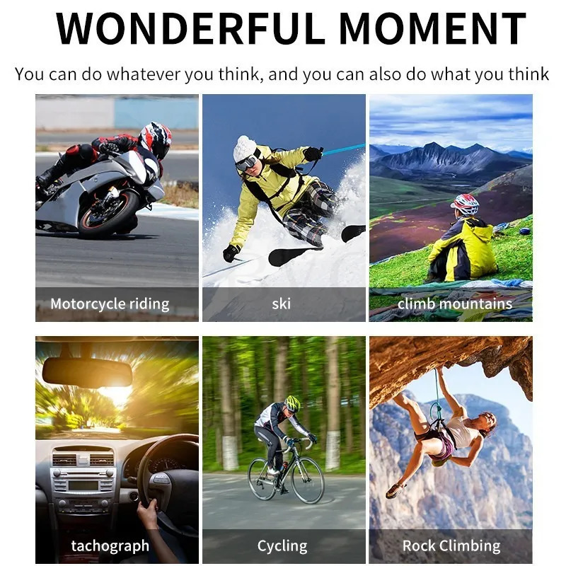 Weatherproof Cameras V8 4K 60FPS HD Mini Action Camera Wifi Remote Control LED Screen Drive Recorder Waterproof Sport DV Camcorder Wireless Webcam 231