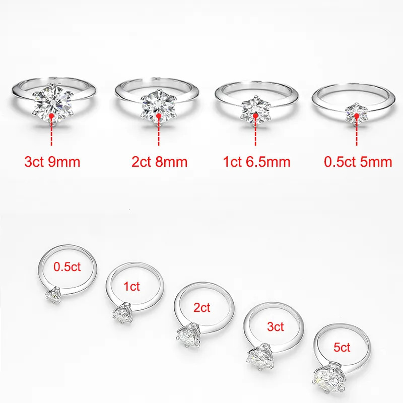 Wedding Rings Smyoue GRA Certified 15CT Ring VVS1 Lab Diamond Solitaire Ring for Women Engagement Promise Wedding Band Jewelry 231006