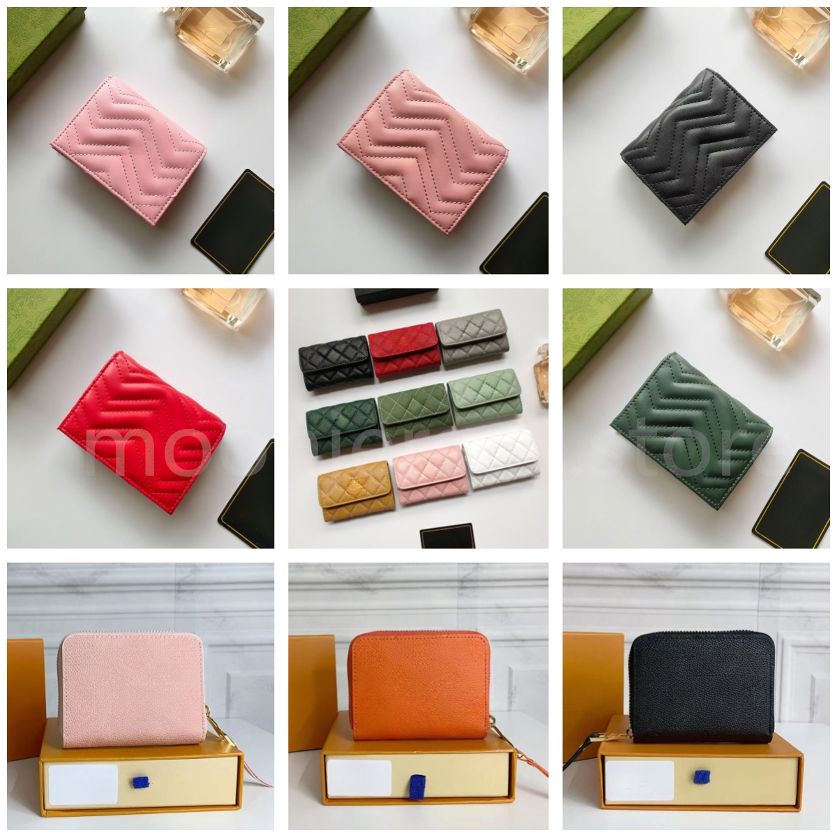 High Quality Fashion Designer Wallets with Brand Women's Card Holder Mini Coin Purses for Women 24434 25583