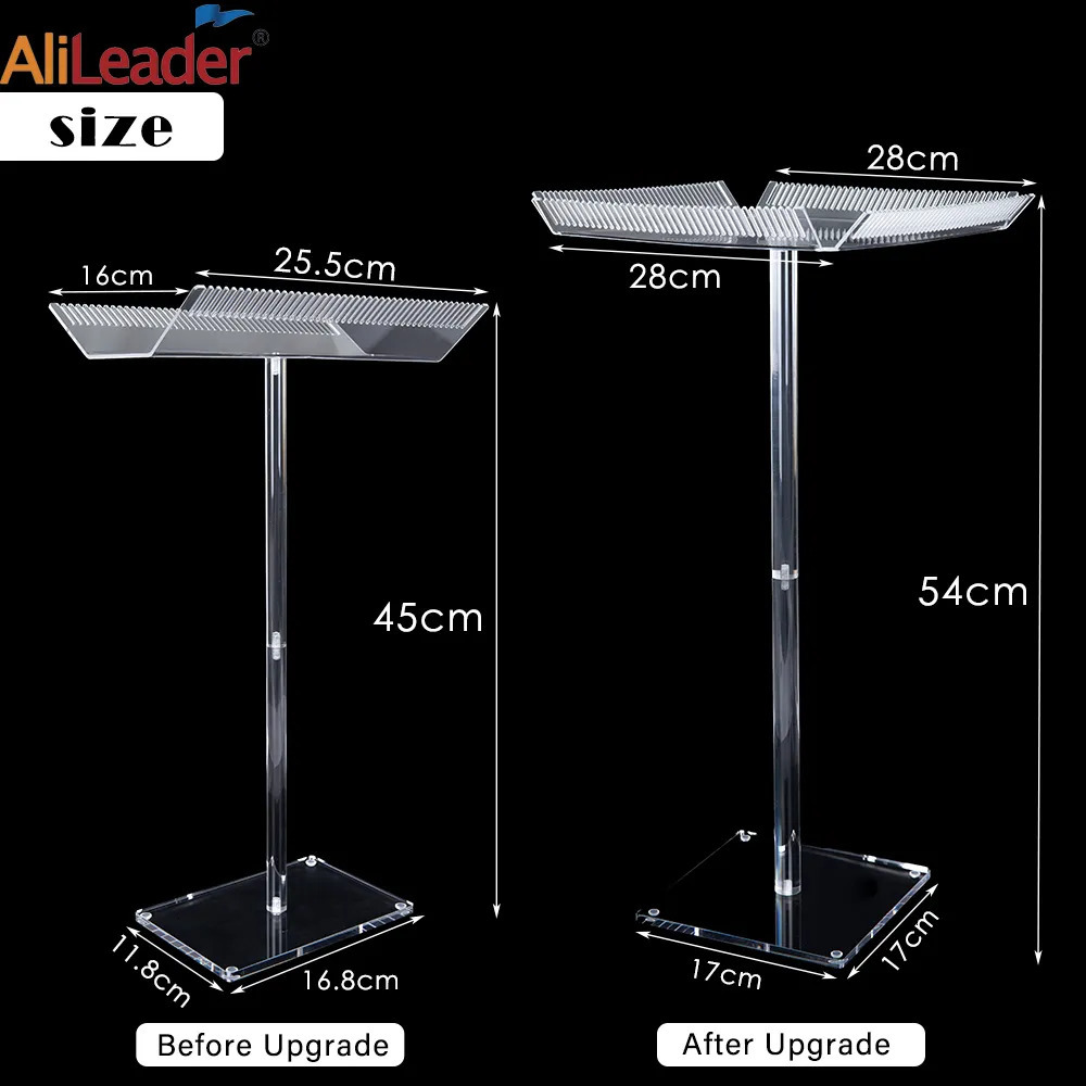 Wig Stand Hiqh Quality Hair Extension Holder Acrylic Hair Extension Stand Professional Hair Extension Separator Display Braiding Hair Rack 231006