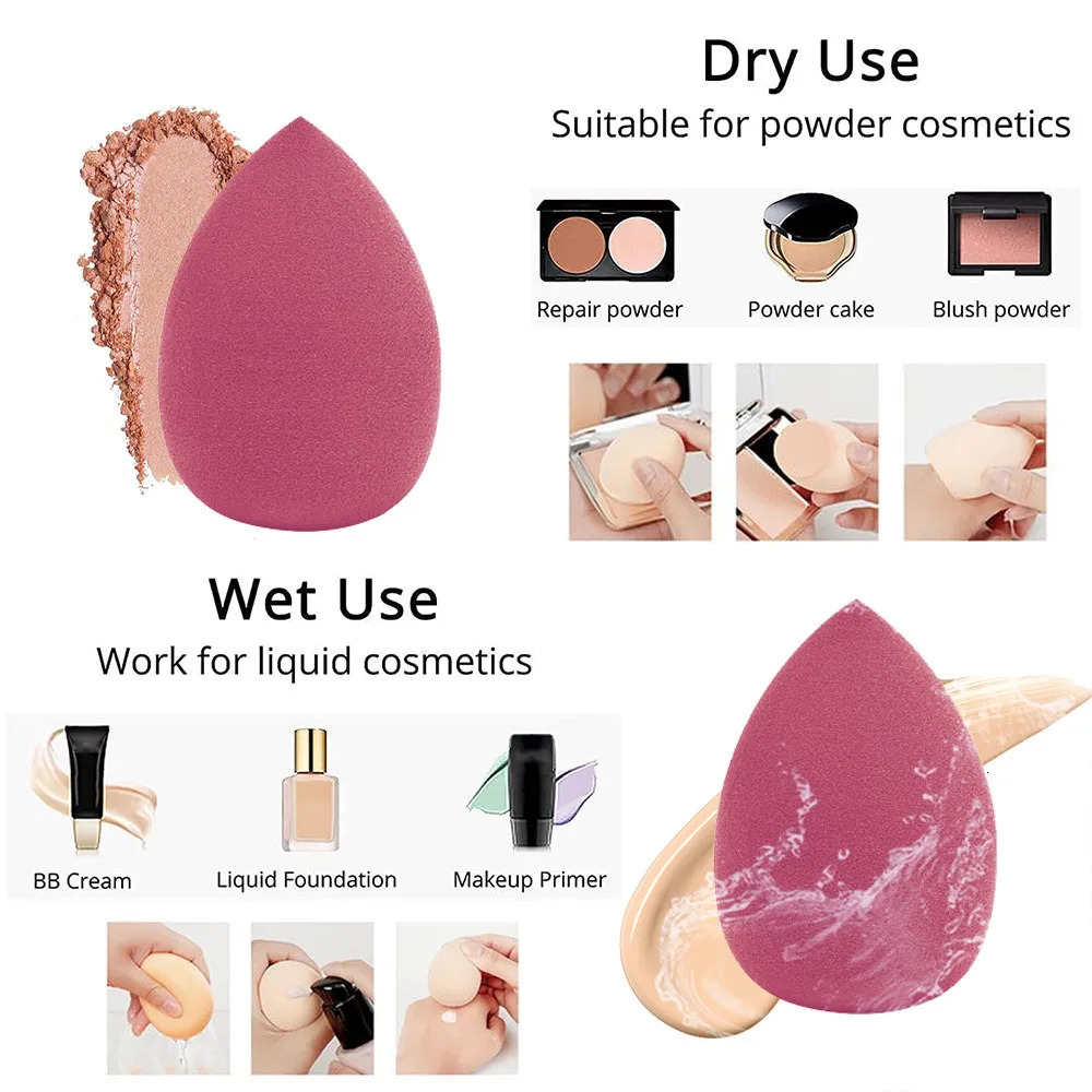 Sponges Applicators Cotton 34pcs Makeup Sponge Blender Beauty Egg Cosmetic Puff Foundation Powder Puffs Women Make Up Accessories Tools 231007