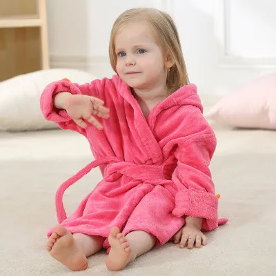 Towels Robes Cartoon Dinosaur Children Bathrobes Baby Kids Pajamas Hooded Beach Towel Bathrobe Soft Bath Robe Toddler Boys Girls Robes Gown 231007