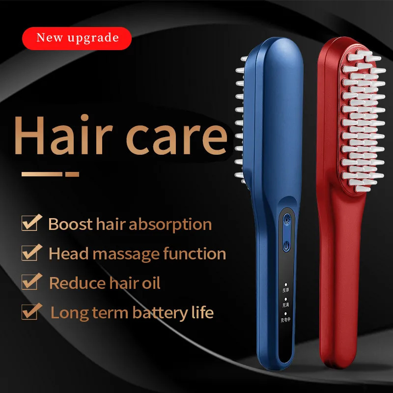 Head Massager Negative Lon Hair Growth Comb Anti Hair Loss Therapy Brush Potherapy Stress Relief Massage Vibration Scalp Massager Hair Care 231006