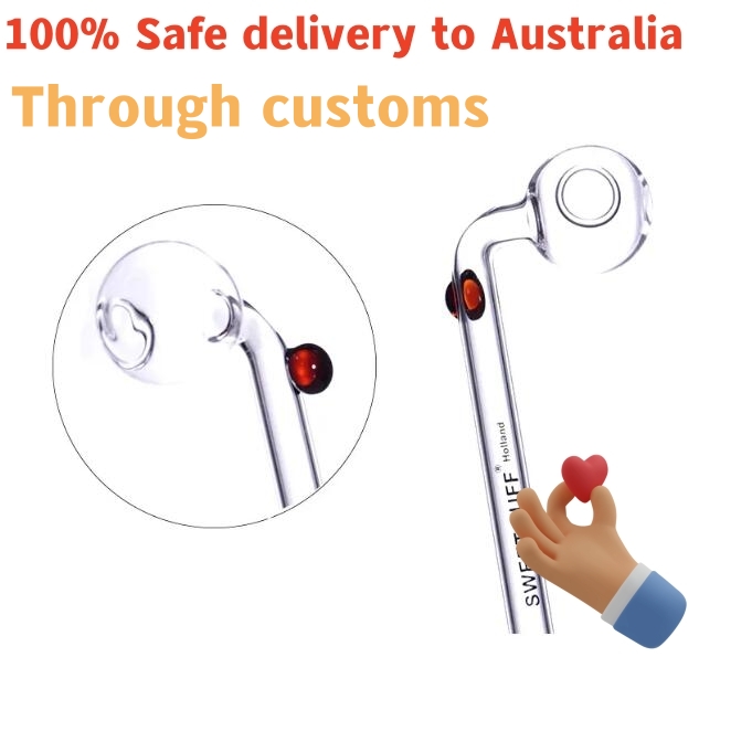Smoking Pyrex Curved Glass Pipes Original Oil Burner Pipe 14cm glass Clear Quality Tube Handmade for Wax Concentrate