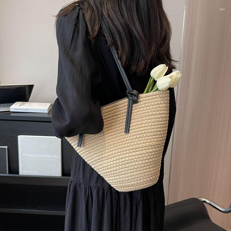 Evening Bags Large Capacity Summer Beach For Women 2023 Bohemian Straw Shoulder Bag Boho Female Designer Rattan Woven Totes Handbags