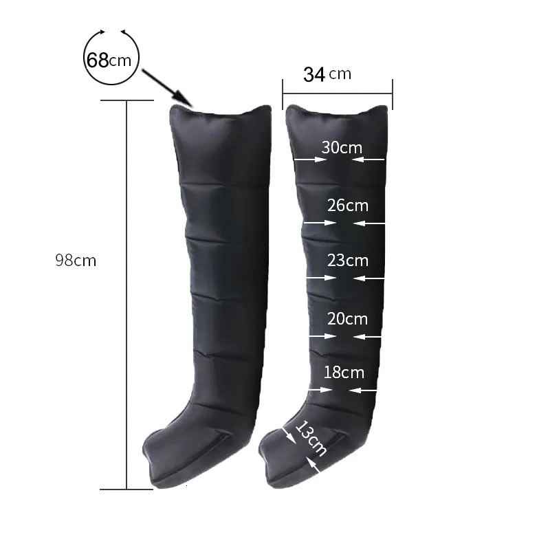 Leg Massagers Presoterapia Air Compression Leg Massager Wraps 6 Chambers With LCD For Foot Calf Massage Recovery Therapy Blood Circulation 231006