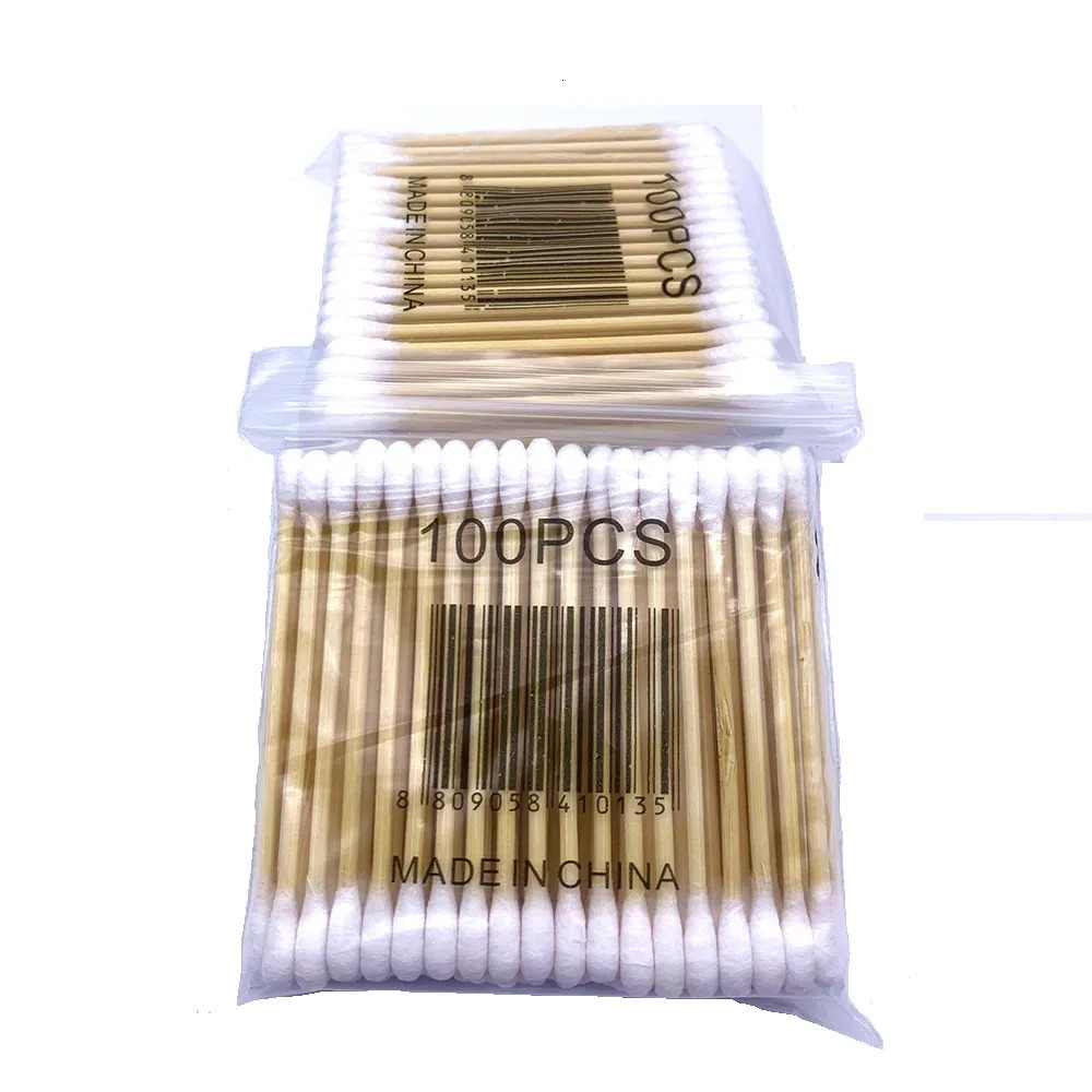 Cotton Swabs 2000pc Double Head Cotton Swab Bamboo Cotton Swab Wood Sticks Disposable Buds Cotton For Beauty Makeup Nose Ears Cleaning Tools 231007